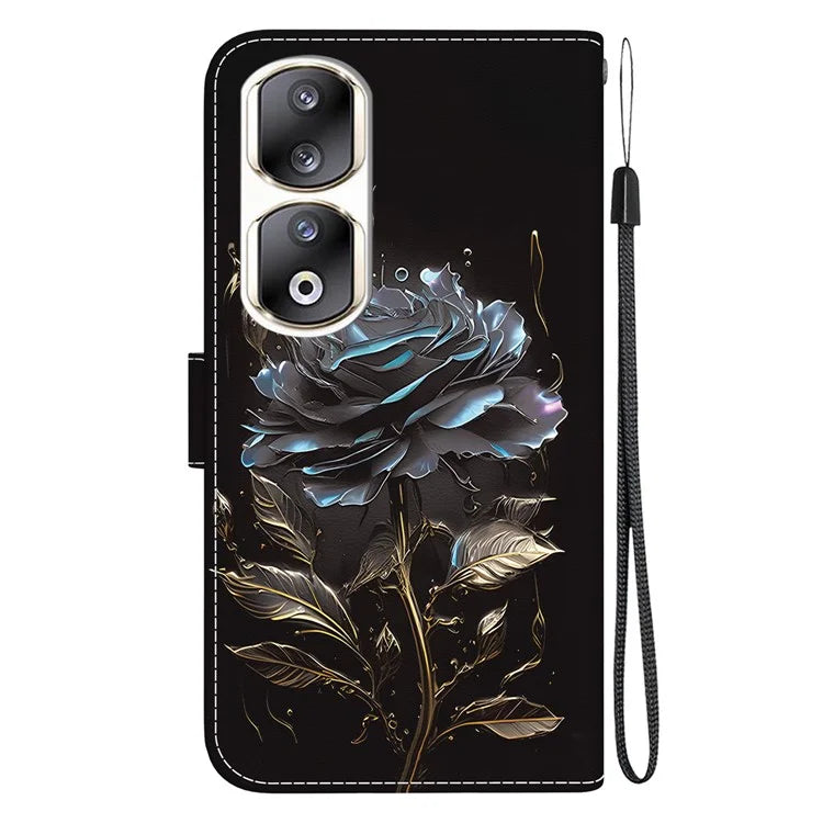 For Honor 90 Pro Case Foldable Stand Pattern Printing Phone Cover