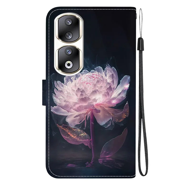 For Honor 90 Pro Case Foldable Stand Pattern Printing Phone Cover