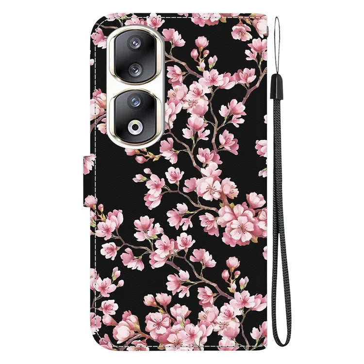 For Honor 90 Pro Case Foldable Stand Pattern Printing Phone Cover