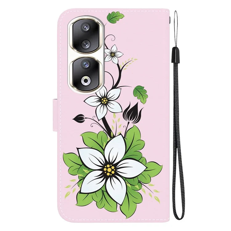 For Honor 90 Pro Case Foldable Stand Pattern Printing Phone Cover