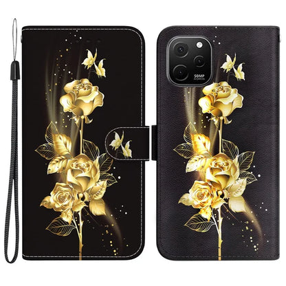 For Huawei nova Y61 4G Case Wallet Function Pattern Printing Phone Cover