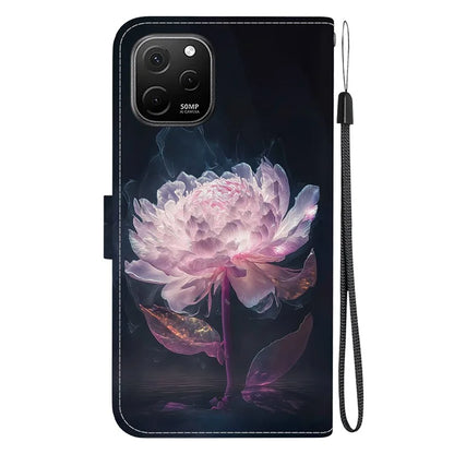 For Huawei nova Y61 4G Case Wallet Function Pattern Printing Phone Cover