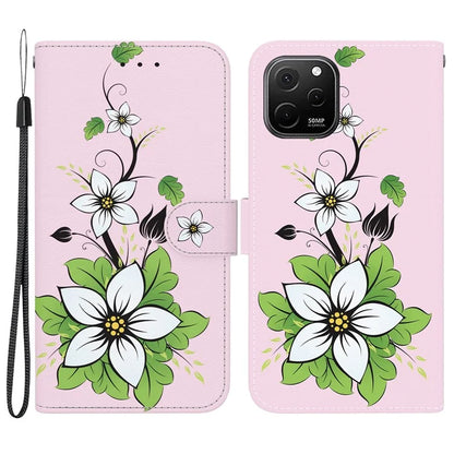 For Huawei nova Y61 4G Case Wallet Function Pattern Printing Phone Cover