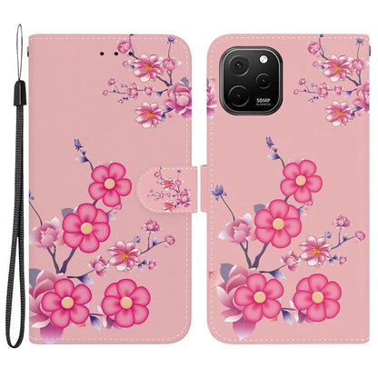 For Huawei nova Y61 4G Case Wallet Function Pattern Printing Phone Cover