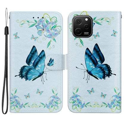 For Huawei nova Y61 4G Case Wallet Function Pattern Printing Phone Cover