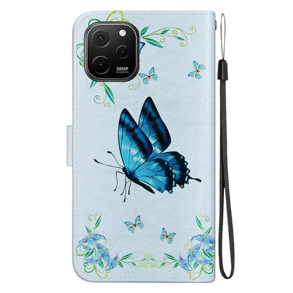 For Huawei nova Y61 4G Case Wallet Function Pattern Printing Phone Cover