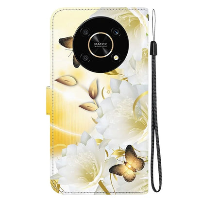 For Honor X9 4G / 5G Case Pattern Printing Magnetic Clasp Phone Cover