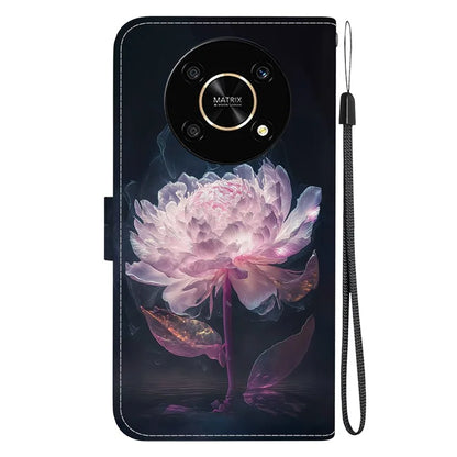For Honor X9 4G / 5G Case Pattern Printing Magnetic Clasp Phone Cover