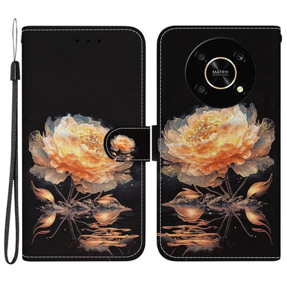 For Honor X9 4G / 5G Case Pattern Printing Magnetic Clasp Phone Cover