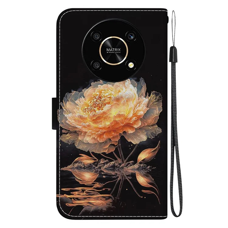 For Honor X9 4G / 5G Case Pattern Printing Magnetic Clasp Phone Cover
