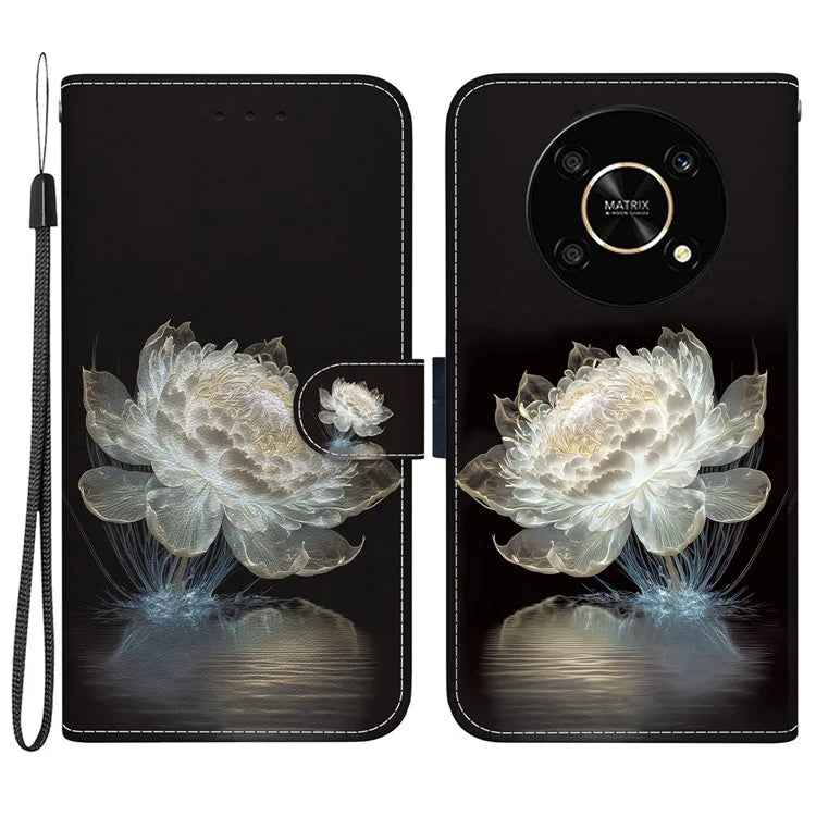 For Honor X9 4G / 5G Case Pattern Printing Magnetic Clasp Phone Cover