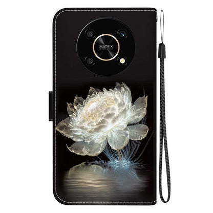 For Honor X9 4G / 5G Case Pattern Printing Magnetic Clasp Phone Cover