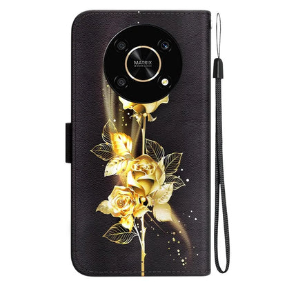 For Honor X9 4G / 5G Case Pattern Printing Magnetic Clasp Phone Cover