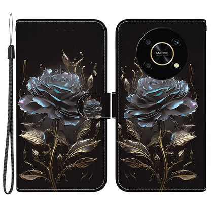For Honor X9 4G / 5G Case Pattern Printing Magnetic Clasp Phone Cover
