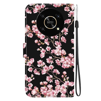 For Honor X9 4G / 5G Case Pattern Printing Magnetic Clasp Phone Cover