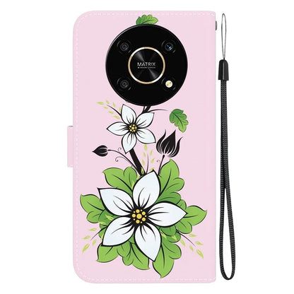 For Honor X9 4G / 5G Case Pattern Printing Magnetic Clasp Phone Cover