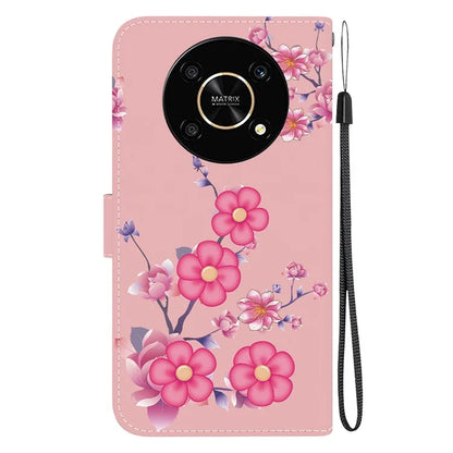 For Honor X9 4G / 5G Case Pattern Printing Magnetic Clasp Phone Cover