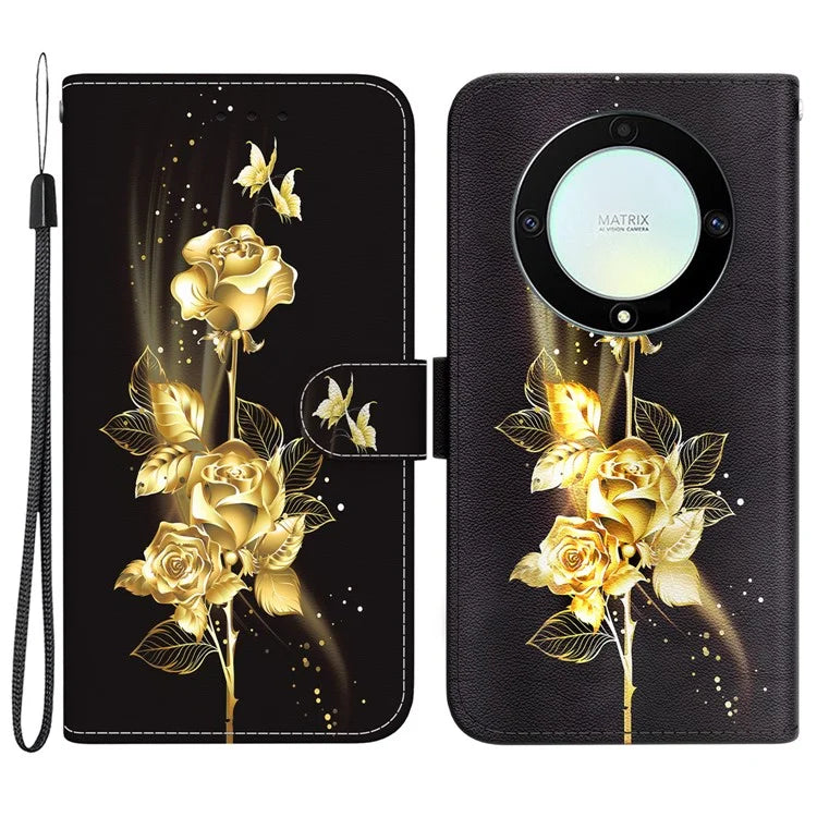 For Honor X9a 5G / X40 5G / Magic5 Lite 5G Case Pattern Printing Flip Shell Phone Cover