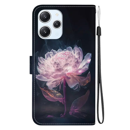 For Xiaomi Redmi 12 4G Case PU Leather Pattern Folio Phone Cover