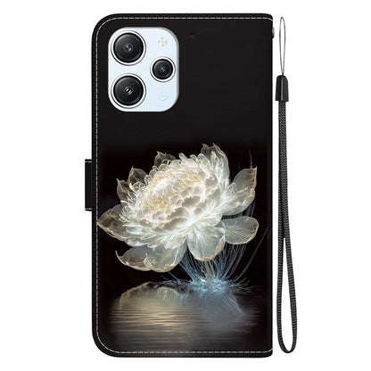 For Xiaomi Redmi 12 4G Case PU Leather Pattern Folio Phone Cover