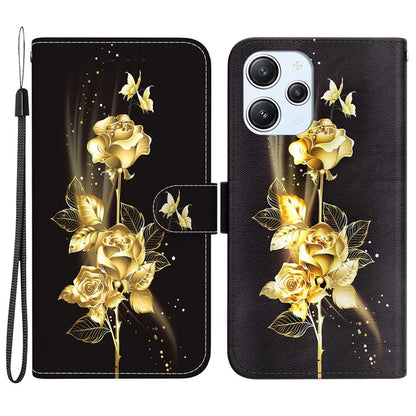 For Xiaomi Redmi 12 4G Case PU Leather Pattern Folio Phone Cover