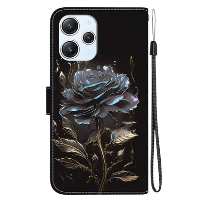 For Xiaomi Redmi 12 4G Case PU Leather Pattern Folio Phone Cover