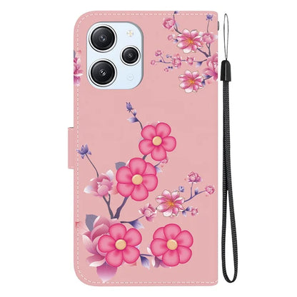 For Xiaomi Redmi 12 4G Case PU Leather Pattern Folio Phone Cover
