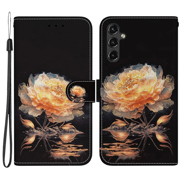 For Samsung Galaxy A14 5G / A14 4G Case Pattern Printing Folio PU Leather Phone Cover