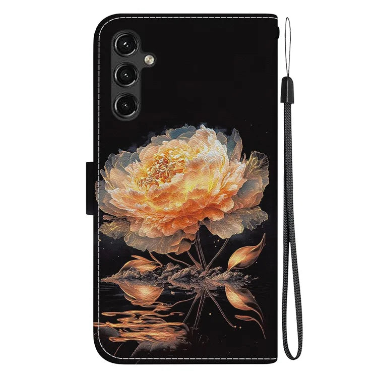 For Samsung Galaxy A14 5G / A14 4G Case Pattern Printing Folio PU Leather Phone Cover
