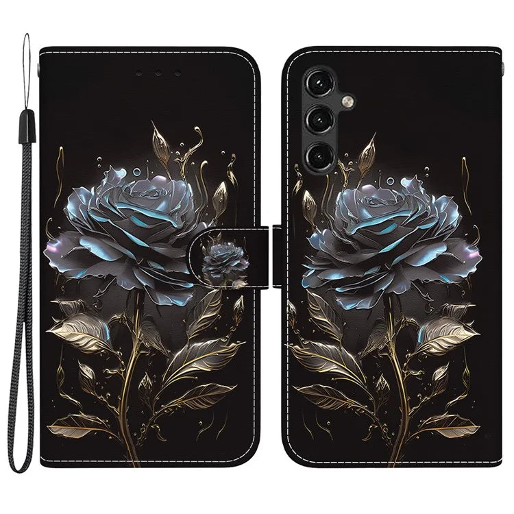 For Samsung Galaxy A14 5G / A14 4G Case Pattern Printing Folio PU Leather Phone Cover