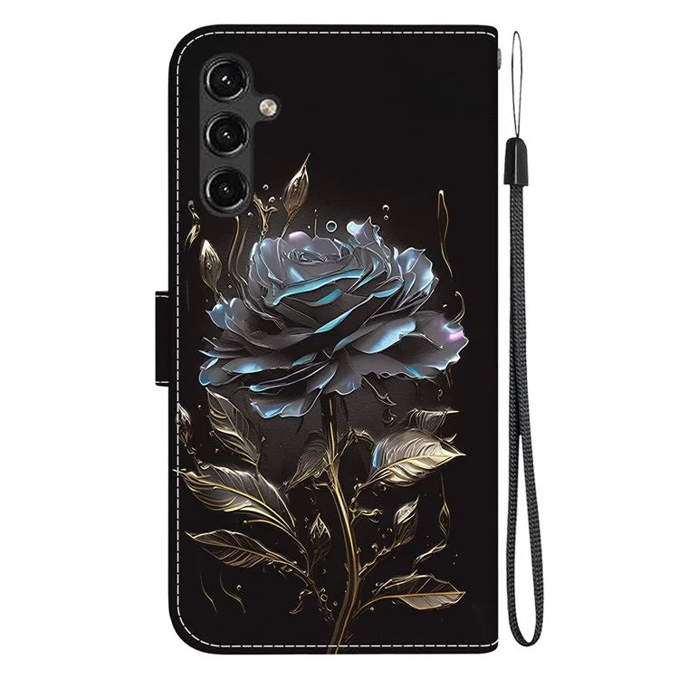 For Samsung Galaxy A14 5G / A14 4G Case Pattern Printing Folio PU Leather Phone Cover