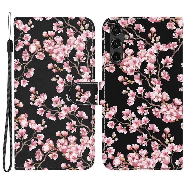 For Samsung Galaxy A14 5G / A14 4G Case Pattern Printing Folio PU Leather Phone Cover