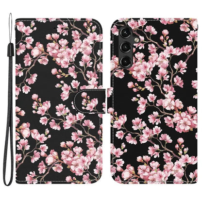 For Samsung Galaxy A14 5G / A14 4G Case Pattern Printing Folio PU Leather Phone Cover