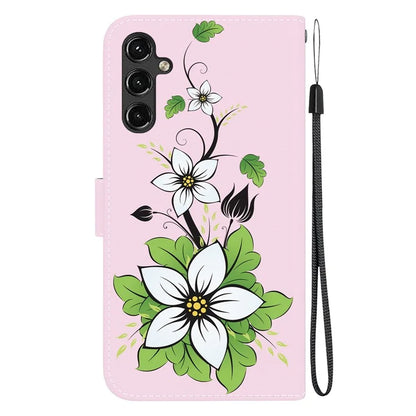 For Samsung Galaxy A14 5G / A14 4G Case Pattern Printing Folio PU Leather Phone Cover
