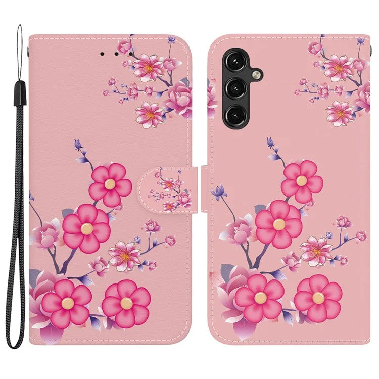 For Samsung Galaxy A14 5G / A14 4G Case Pattern Printing Folio PU Leather Phone Cover