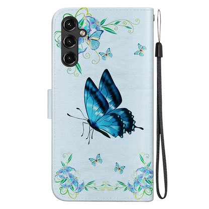 For Samsung Galaxy A14 5G / A14 4G Case Pattern Printing Folio PU Leather Phone Cover