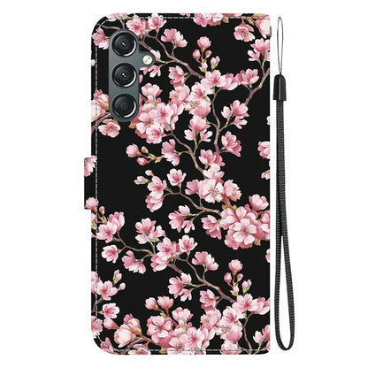 For Samsung Galaxy A24 4G (162.1 x 77.6 x 8.3mm) Case Pattern PU Leather Flip Shockproof Phone Cover