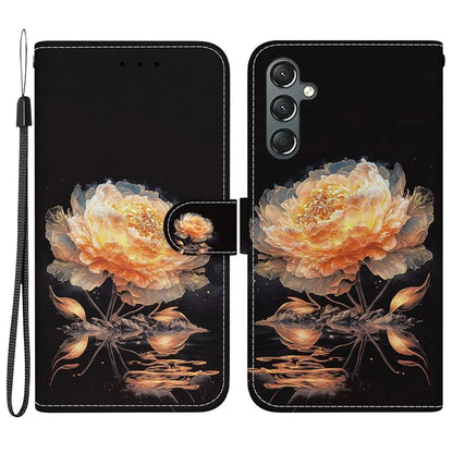 For Samsung Galaxy A24 4G (162.1 x 77.6 x 8.3mm) Case Pattern PU Leather Flip Shockproof Phone Cover