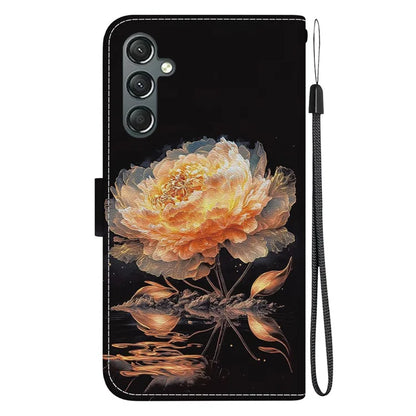 For Samsung Galaxy A24 4G (162.1 x 77.6 x 8.3mm) Case Pattern PU Leather Flip Shockproof Phone Cover