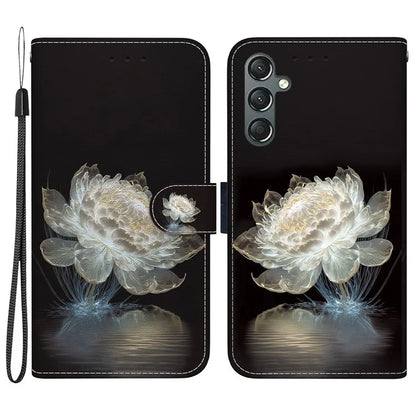 For Samsung Galaxy A24 4G (162.1 x 77.6 x 8.3mm) Case Pattern PU Leather Flip Shockproof Phone Cover