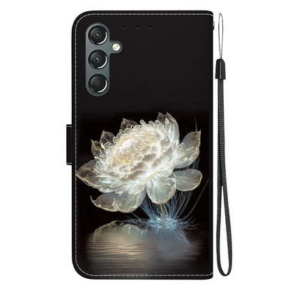 For Samsung Galaxy A24 4G (162.1 x 77.6 x 8.3mm) Case Pattern PU Leather Flip Shockproof Phone Cover