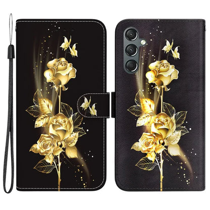 For Samsung Galaxy A24 4G (162.1 x 77.6 x 8.3mm) Case Pattern PU Leather Flip Shockproof Phone Cover