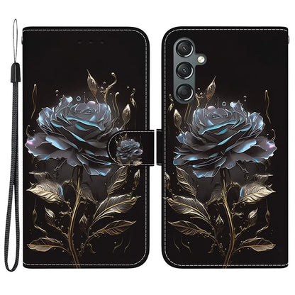 For Samsung Galaxy A24 4G (162.1 x 77.6 x 8.3mm) Case Pattern PU Leather Flip Shockproof Phone Cover