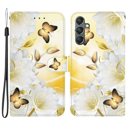 For Samsung Galaxy A24 4G (162.1 x 77.6 x 8.3mm) Case Pattern PU Leather Flip Shockproof Phone Cover