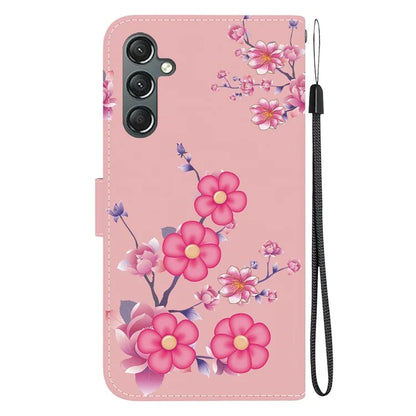 For Samsung Galaxy A24 4G (162.1 x 77.6 x 8.3mm) Case Pattern PU Leather Flip Shockproof Phone Cover