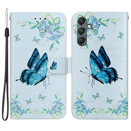 For Samsung Galaxy A24 4G (162.1 x 77.6 x 8.3mm) Case Pattern PU Leather Flip Shockproof Phone Cover