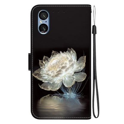 For Sony Xperia 5 V Case PU Leather Stand Feature Flip Phone Cover