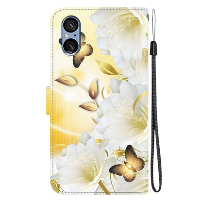 For Sony Xperia 5 V Case PU Leather Stand Feature Flip Phone Cover