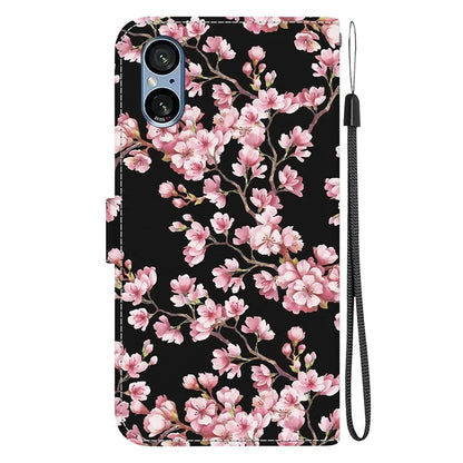 For Sony Xperia 5 V Case PU Leather Stand Feature Flip Phone Cover