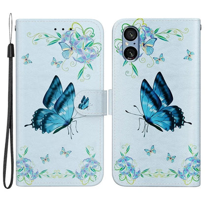 For Sony Xperia 5 V Case PU Leather Stand Feature Flip Phone Cover
